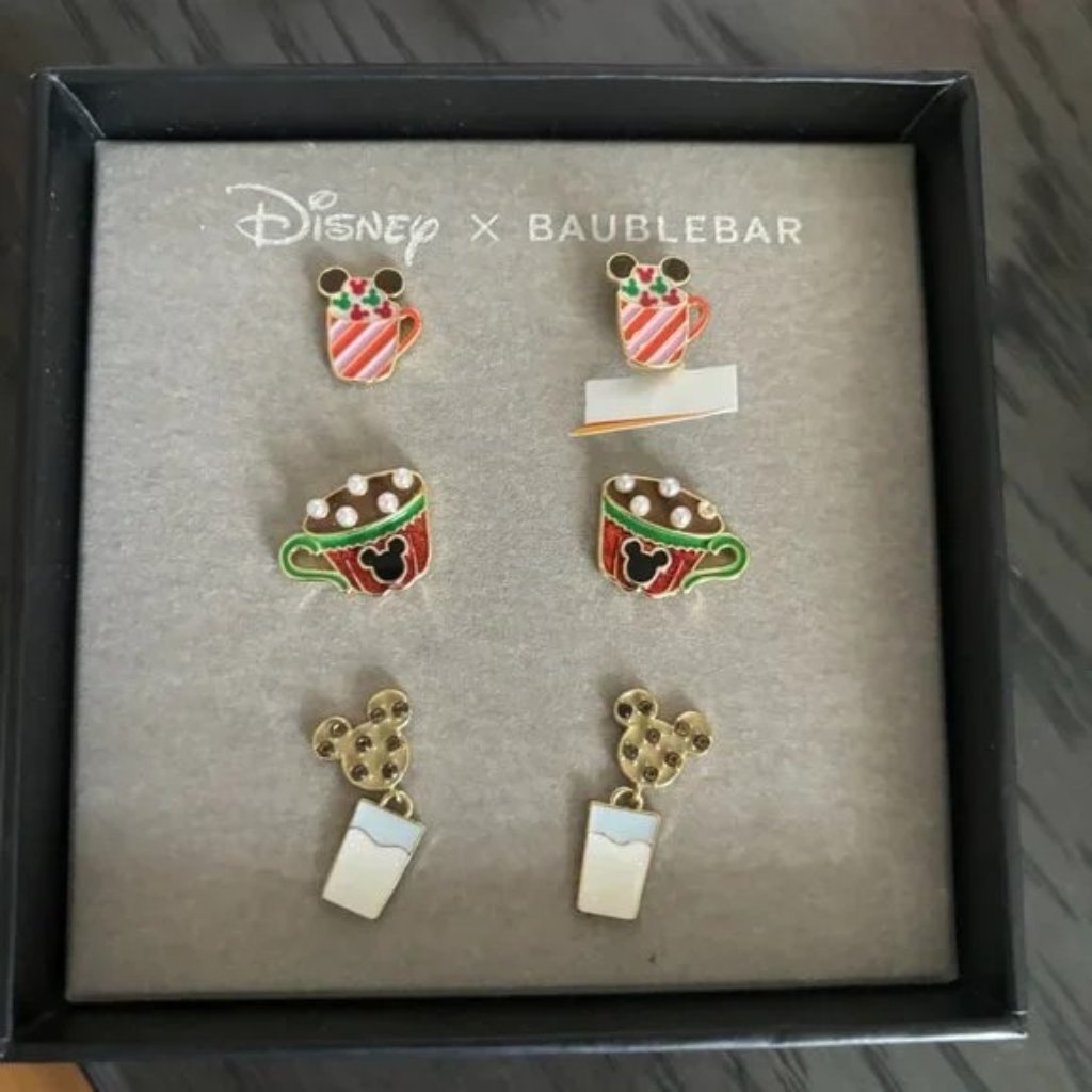 Nib Disney X Baublebar Coffee Theme Earrings Nib